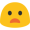 Frowning Face With Open Mouth emoji on Google
